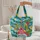 Pink Ukulele Hibiscus Ocean Waves Personalized Gift for Music Lover Quilted Tote Bag - 5