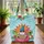 Gnome Flamingo Tropical Hibiscus Orange Sun - Vacation Beach Travel Essentials Quilted Tote Bag - 3