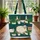 Your Name Sign Sheep Folk Art Rolling Hills Evergreen Trees - Everyday Nature Lover Gift Quilted Tote Bag - 3
