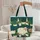 Your Name Sign Sheep Folk Art Rolling Hills Evergreen Trees - Everyday Nature Lover Gift Quilted Tote Bag - 5
