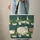 Your Name Sign Sheep Folk Art Rolling Hills Evergreen Trees - Everyday Nature Lover Gift Quilted Tote Bag - 6