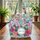 Hummingbird Hibiscus Floral Wreath Your Name - Personalized Tropical Nature Gift Quilted Tote Bag - 3