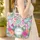 Hummingbird Hibiscus Floral Wreath Your Name - Personalized Tropical Nature Gift Quilted Tote Bag - 4