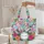 Hummingbird Hibiscus Floral Wreath Your Name - Personalized Tropical Nature Gift Quilted Tote Bag - 5