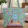 Ornate Open Book Butterflies Floral Leaf Wreath Blooms - Book Lover Gift Quilted Tote Bag - 1