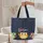 Three Owls Starry Pennant - Everyday Carry Wildlife Lover Gift Quilted Tote Bag - 5