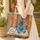 Blue Butterfly Antique Book Hoop Frame Personalized - Home Decor Gift Quilted Tote Bag - 4