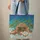 Tropical Tiki Hut Palm Tree Surfboard Ocean Waves Your Name Hibiscus Wreath - Travel Essentials Quilted Tote Bag - 6
