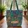 Vibrant Surfboards Ocean Swirl 'Your Name' - Beach Life Gift Quilted Tote Bag - 3