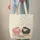 Organic Swirls Pink Black Sheep Green Grass Wildflower Name Scroll - Everyday Tote Quilted Tote Bag - 6
