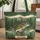 Leaping Bass Fish Water Splash Pine Forest Nature Landscape - Fisherman Outdoorsman Gift Quilted Tote Bag - 1