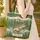 Leaping Bass Fish Water Splash Pine Forest Nature Landscape - Fisherman Outdoorsman Gift Quilted Tote Bag - 4