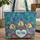 Three Chickens Paisley Swirls Name Heart - Farmhouse Animal Lover Gift Quilted Tote Bag - 1
