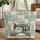 Vintage Sewing Machine Hoop - Farmhouse Decor Crafting Gift Quilted Tote Bag - 1