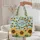 Personalized Sunflowers Wreath Meadow - Farmhouse Decor Garden Lover Gift Quilted Tote Bag - 5