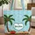 Heart Tropical Beach Palm Tree Seashells Ocean Waves - Beach Lover Gift Quilted Tote Bag - 1