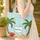 Heart Tropical Beach Palm Tree Seashells Ocean Waves - Beach Lover Gift Quilted Tote Bag - 4