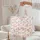 Soft Pink Peony White Rose Bouquet Name Wreath - Everyday Carry Lifestyle Quilted Tote Bag - 5
