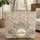 Indian Floral Wreath Botanical Bouquet Scattered Leaves Everyday Style Home Gift Quilted Tote Bag - 1