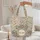 Indian Floral Wreath Botanical Bouquet Scattered Leaves Everyday Style Home Gift Quilted Tote Bag - 5