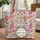 Indian Floral Paisley Filigree Medallion Floral Wreath - Boho Lifestyle Home Decor Gift Quilted Tote Bag - 1