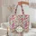 Indian Floral Paisley Filigree Medallion Floral Wreath - Boho Lifestyle Home Decor Gift Quilted Tote Bag - 5