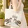 Sea Turtles Starfish Personalized Name Ocean Waves Beach Travel Gift Quilted Tote Bag - 4