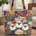Three Colorful Sheep Floral Wreath - Farmhouse Home Decor Gift for Sheep Lover Quilted Tote Bag - 1