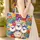 Three Colorful Sheep Floral Wreath - Farmhouse Home Decor Gift for Sheep Lover Quilted Tote Bag - 4