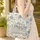 Vintage Books Decorative Spines Blue Roses Butterfly Personalized Scroll - Book Lover Gift Quilted Tote Bag - 4
