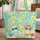 Llamas Sunglasses Straw Hat Floral Wreath Topographical Organic Waves - Everyday Tote Quilted Tote Bag - 1