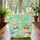 Llamas Sunglasses Straw Hat Floral Wreath Topographical Organic Waves - Everyday Tote Quilted Tote Bag - 3