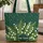 Lily of the Valley Botanical Stars Personalized Floral Name - Nature Lover Gift Quilted Tote Bag - 1