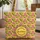 Ornate Yellow Pink Lotus Flower Medallion - Everyday Carry Boho Lifestyle Gift Quilted Tote Bag - 1