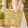 Ornate Yellow Pink Lotus Flower Medallion - Everyday Carry Boho Lifestyle Gift Quilted Tote Bag - 4