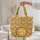 Ornate Yellow Pink Lotus Flower Medallion - Everyday Carry Boho Lifestyle Gift Quilted Tote Bag - 5
