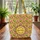 Ornate Yellow Pink Lotus Flower Medallion - Everyday Carry Boho Lifestyle Gift Quilted Tote Bag - 3