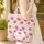 Fuchsia Rose Bloom Olive Leaf Personalized Wreath - Botanical Lover Everyday Carryall Quilted Tote Bag - 4