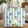Personalized Lemon Floral Wreath Vertical Stripes - Everyday Lifestyle Gift Quilted Tote Bag - 1