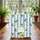 Personalized Lemon Floral Wreath Vertical Stripes - Everyday Lifestyle Gift Quilted Tote Bag - 3