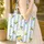 Personalized Lemon Floral Wreath Vertical Stripes - Everyday Lifestyle Gift Quilted Tote Bag - 4