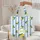 Personalized Lemon Floral Wreath Vertical Stripes - Everyday Lifestyle Gift Quilted Tote Bag - 5