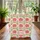 Coral Pink Floral Wreath Green Vines - Everyday Gift Quilted Tote Bag - 3