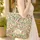 Chintz Ornate Birds Botanical Your Name - Wildlife Lover Gift Quilted Tote Bag - 4