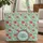 Ornate Floral Wreath Name Text Continuous Flower Clusters - Everyday Use Gift Quilted Tote Bag - 1