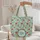 Ornate Floral Wreath Name Text Continuous Flower Clusters - Everyday Use Gift Quilted Tote Bag - 5