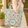 Ornate Floral Wreath Name Text Continuous Flower Clusters - Everyday Use Gift Quilted Tote Bag - 4