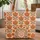 Marigold Flowers Botanical Medallion Personalized Wreath - Everyday Tote Quilted Tote Bag - 1