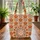 Marigold Flowers Botanical Medallion Personalized Wreath - Everyday Tote Quilted Tote Bag - 3