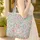 Indian Botanical Floral Medallion Vines Palm Leaves Boho Lifestyle Gift for Her Quilted Tote Bag - 4